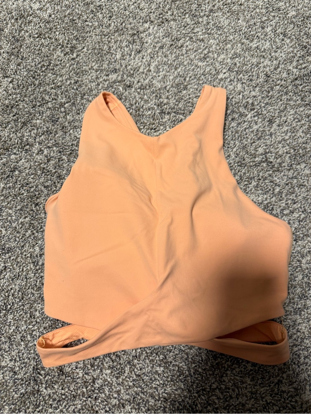 Athleta Peach Cross-Back Crop Top